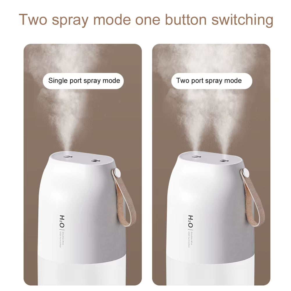 Wireless Air Humidifier Aroma Diffuser 2000Mah Battery Rechargeable Essential Oil Diffuser Double Nozzle Mist Maker Humidifier