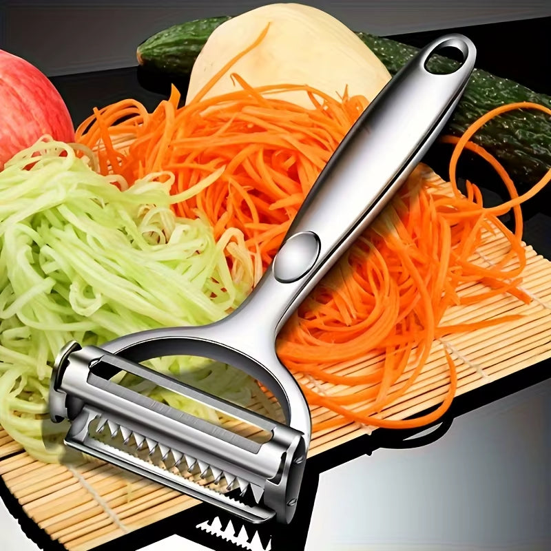 Kitchen Vegetable Peeler Stainless Steel Melon Planer Double-Head Peeler Household Multiple-Function Fruit and Vegetable Peeler