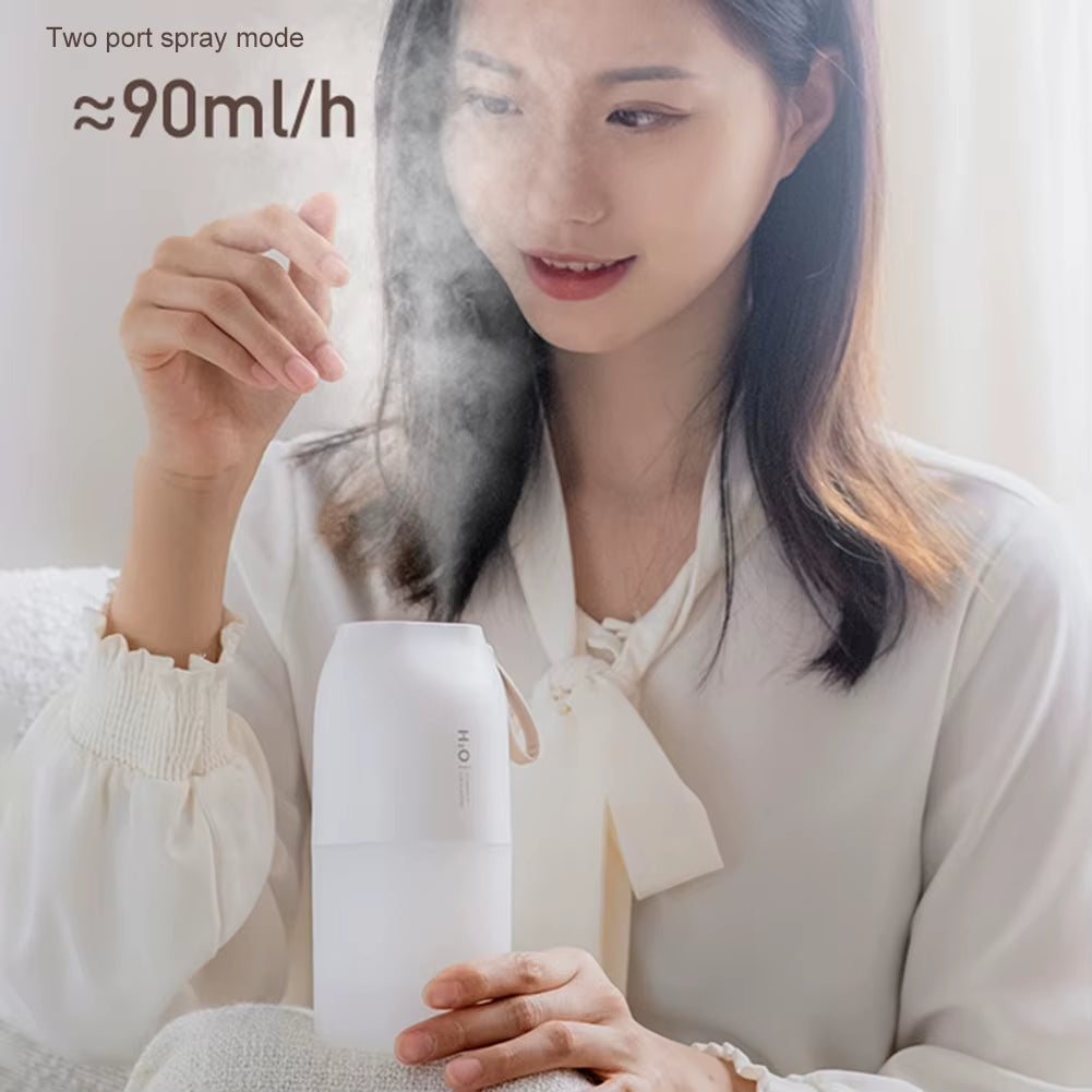 Wireless Air Humidifier Aroma Diffuser 2000Mah Battery Rechargeable Essential Oil Diffuser Double Nozzle Mist Maker Humidifier