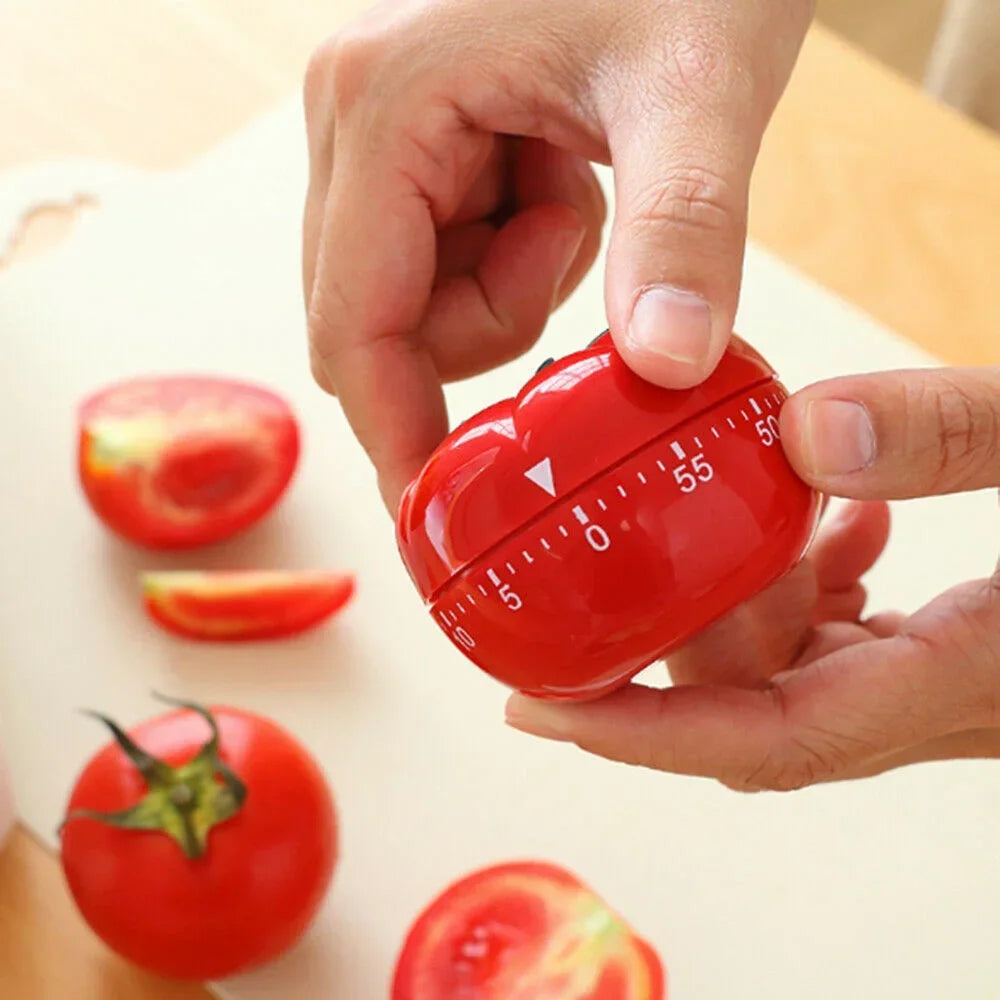 Tomato Mechanical Kitchen Timer — Precision Countdown Alarm for Cooking