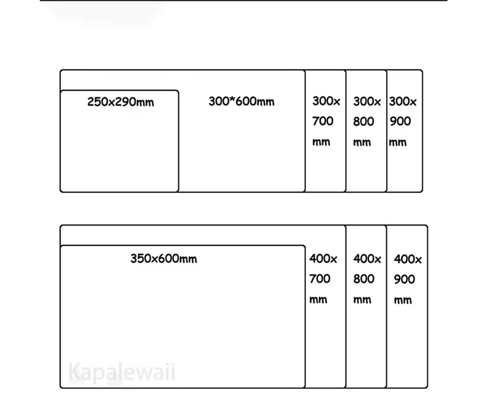 Topographic Desk Mat — Black & White XXL Mouse Pad (600×300 mm to 1000×500 mm)