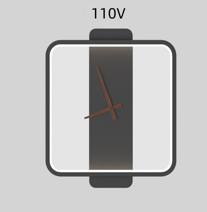 Nordic-Inspired Wall Lamp – Elegant Bedside Lighting with Integrated Clock