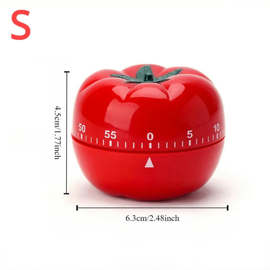 Tomato Mechanical Kitchen Timer — Precision Countdown Alarm for Cooking