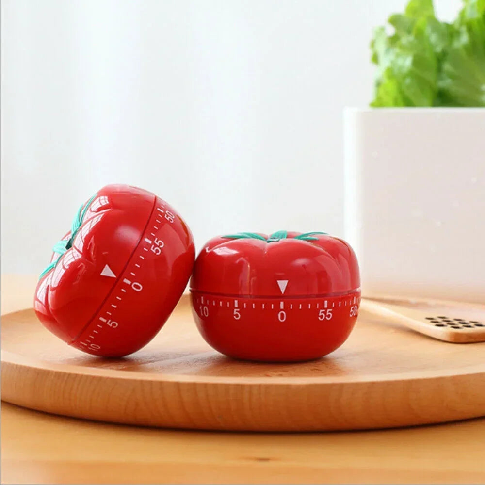 Tomato Mechanical Kitchen Timer — Precision Countdown Alarm for Cooking