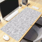 Topographic Desk Mat — Black & White XXL Mouse Pad (600×300 mm to 1000×500 mm)