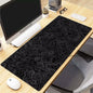 Topographic Desk Mat — Black & White XXL Mouse Pad (600×300 mm to 1000×500 mm)