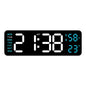 9-Inch Digital LED Wall Clock — USB Powered with Temperature, Humidity & Auto-Dimming Display